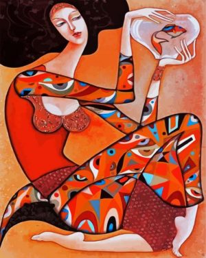 Woman And Fish paint by numbers