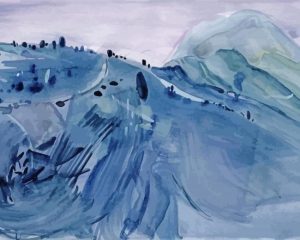 Abstract mountain paint by numbers