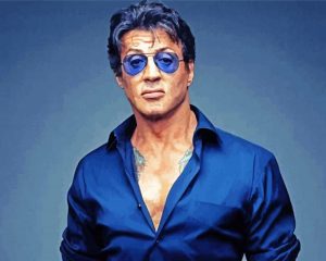 Actor Sylvester Stallone paint by numbers