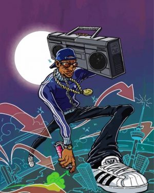 African Hip Hop Dancer paint by numbers