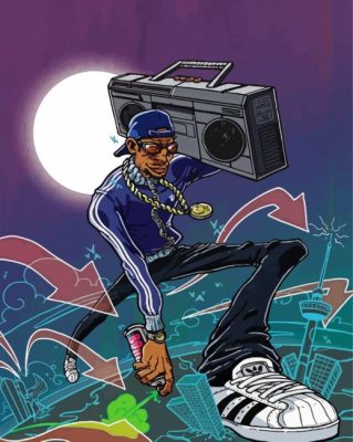 African Hip Hop Dancer paint by numbers