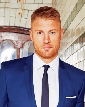 Andrew Freddie Flintoff Paint by numbers