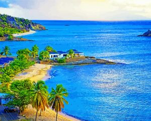 Antigua Caribbean Island Paint by numbers