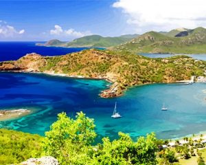 Antigua Island Landscape paint by numbers