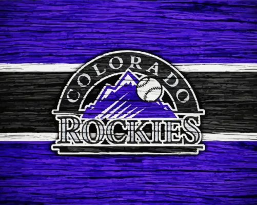 Baseball Logo Colorado Rockies Paint by numbers