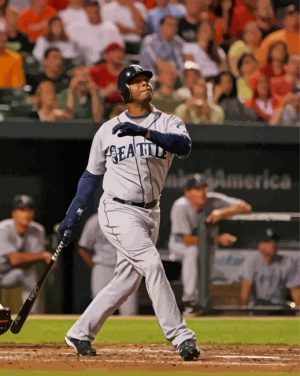 Baseball Outfielder Ken Griffey Jr paint by numbers