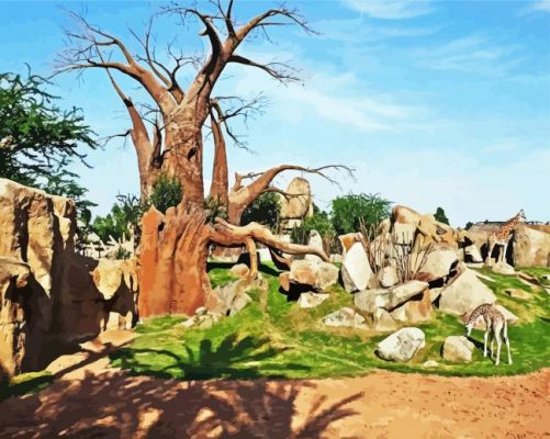 Bioparc Valencia Spain paint by numbers