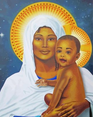 Black Madonna Illustration paint by numbers