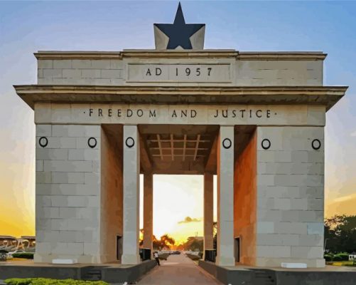 Black Star Square Accra Paint by numbers