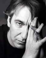 Black And White Alan Rickman paint by numbers