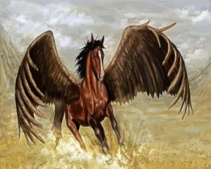 Brown Pegasus paint by numbers