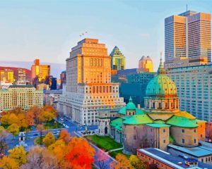 Canada Montreal City paint by number