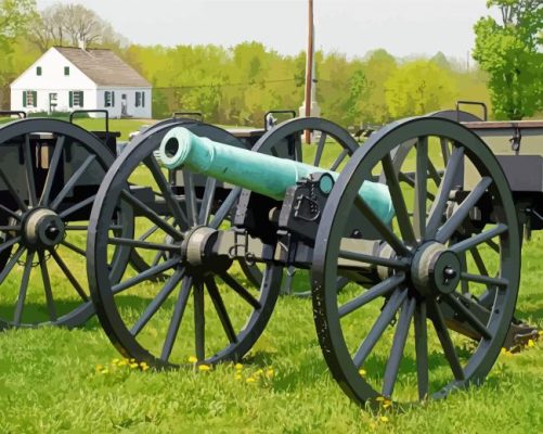 Vintage Cannon Paint by numbers