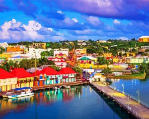 Caribbean Antigua Island Paint by numbers