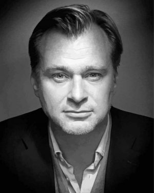 Christopher Nolan Black And White Paint by numbers