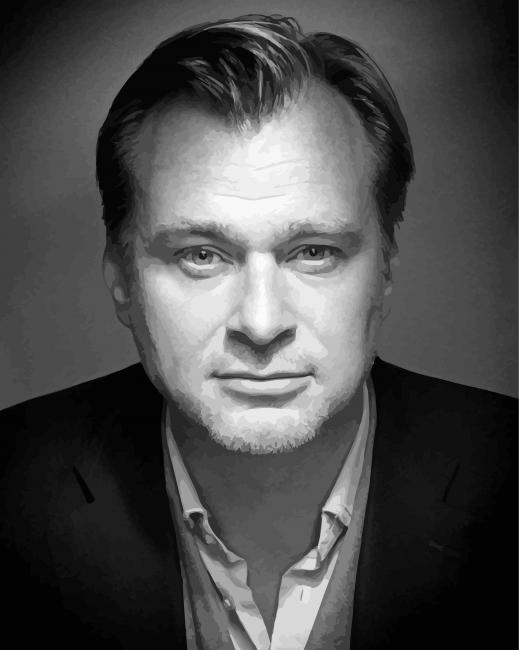 Christopher Nolan Black And White Paint by numbers