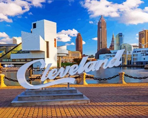 Cleveland Ohio Paint by numbers