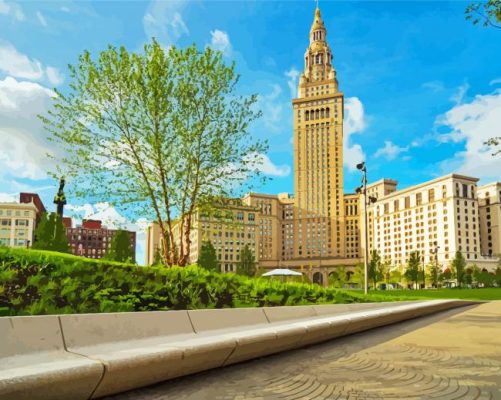 Cleveland The Terminal Tower Residences paint by numbers