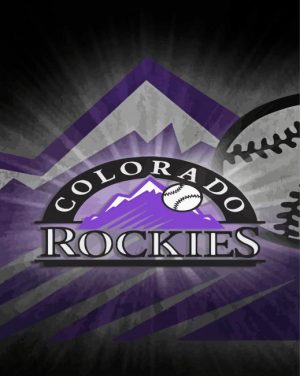 Colorado Rockies Baseball Team Logo paint by numbers