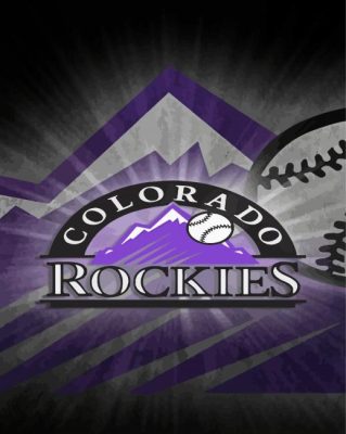 Colorado Rockies Baseball Team Logo paint by numbers