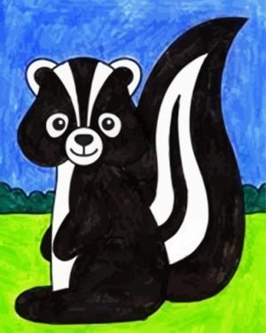 Cute Skunk paint by number