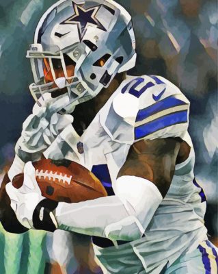 Dallas Cowboys American Football Player paint by numbers