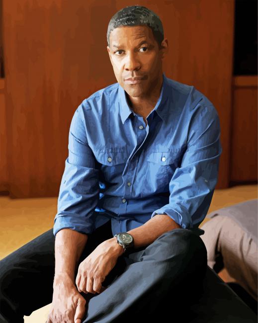 Denzel Washington Pop Art paint by numbers