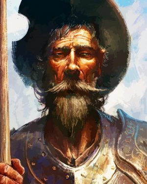 Vintage Don Quijote paint by number