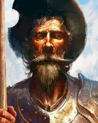 Vintage Don Quijote paint by number