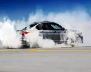 Drifting Grey Car paint by number