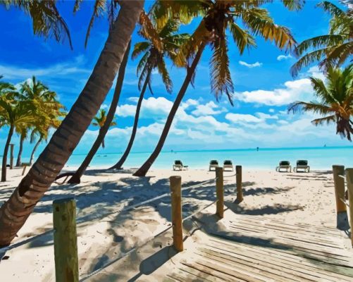 Florida Keys Landscape paint by numbers
