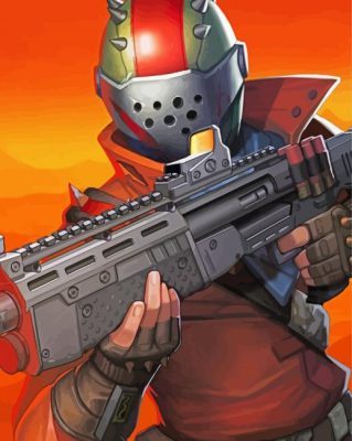 Fortnite Rust Lord paint by numbers