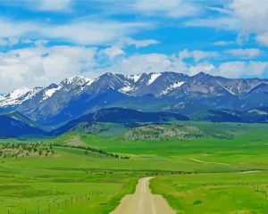 Gallatin Mountain Montana paint by numbers