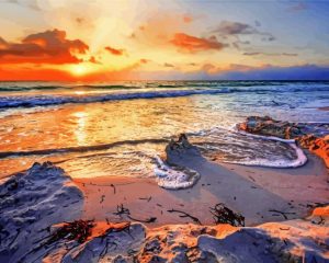 Galveston beach paint by number