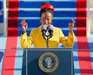 The American Poet Amanda Gorman paint by numbers