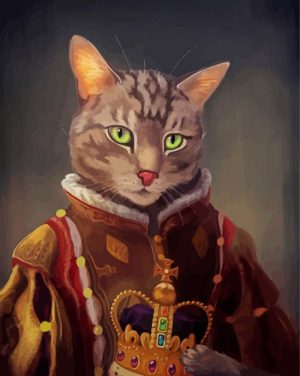 Grey Lord cat paint by numbers