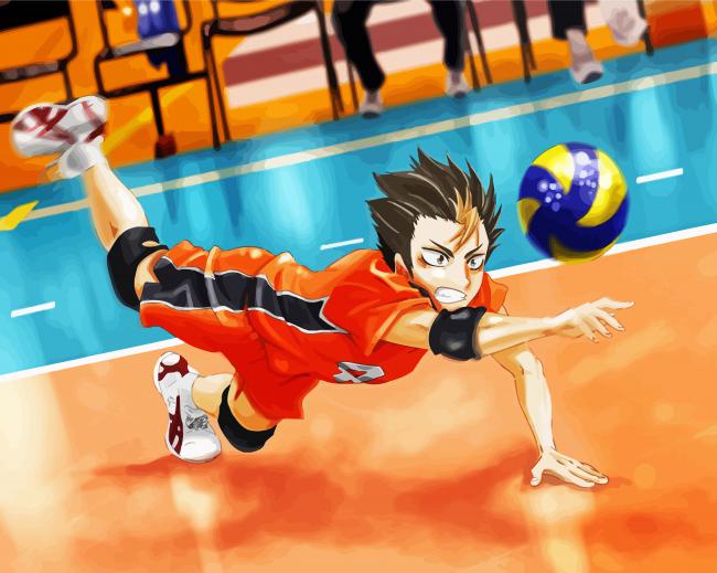 Haikyuu Nishinoya Volleyball paint by numbers