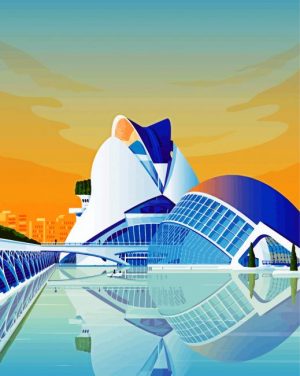 Hemisferic Teatre Valencia Spain paint by numbers