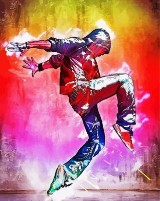 Hip Hop Dancer Art paint by numbers