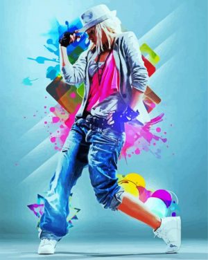 Hip Hop Dancer paint by numbers