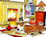 Hobbes Cartoon Illustration paint by numbers