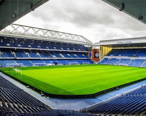 Ibrox football stadium paint by number