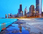 Illinois Lake Shore Drive Chicago paint by numbers