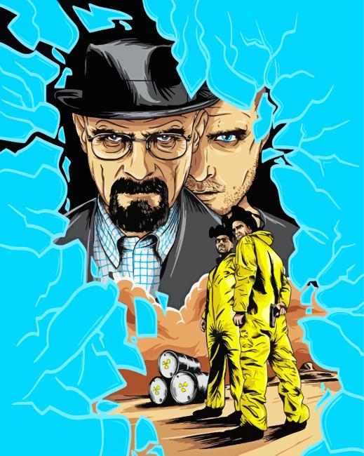 Illustration Breaking Bad Serie Paint by numbers
