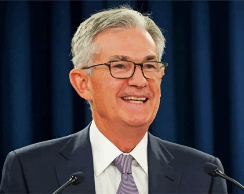 Jerome Powell smiling paint by number