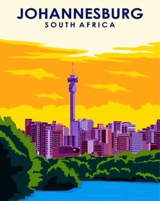 Johannesburg poster paint by number