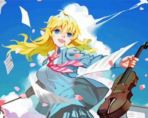 Kaori Miyazono With Violin Paint by number