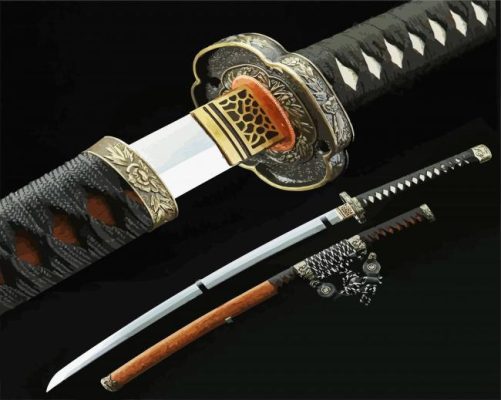 Japanese Katana paint by numbers