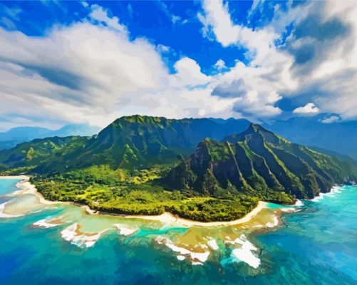 Kauai Hawaii paint by numbers