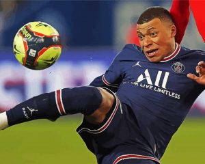 Kylian Mbappe Footballer paint by number